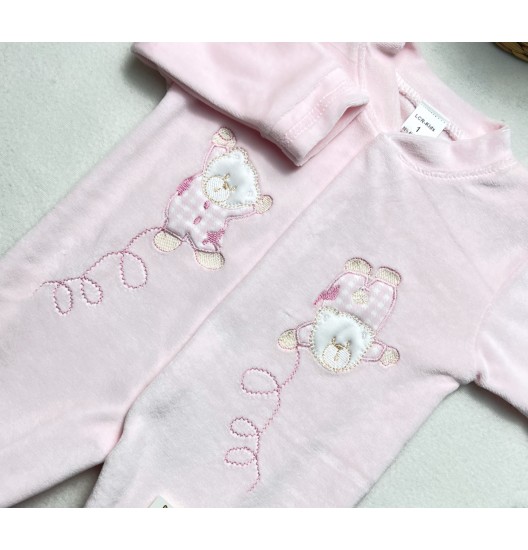 Babygrow Ursinho Saltitão Rosa