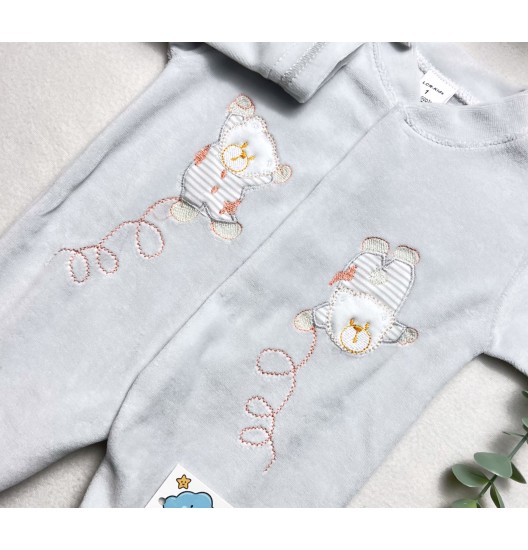 Babygrow Ursinho Saltitão Cinza 