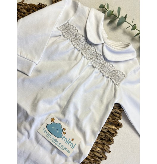 Babygrow Renda Cinza 