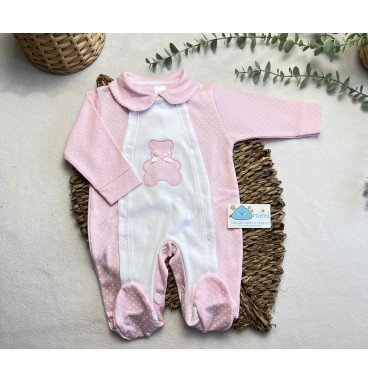 Babygrow Ursinho Pintas Rosa
