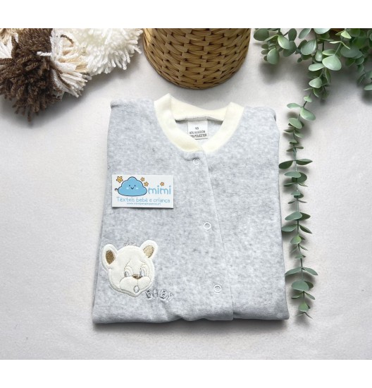 Babygrow/Pijaminha Baby Cinza 