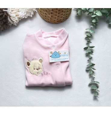 Babygrow/Pijaminha Baby Rosa 