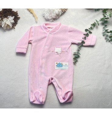 Babygrow Carinha Atrás Rosa