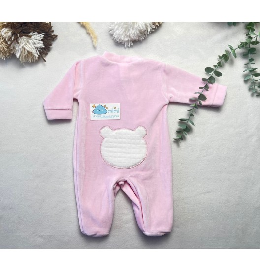 Babygrow Carinha Atrás Rosa