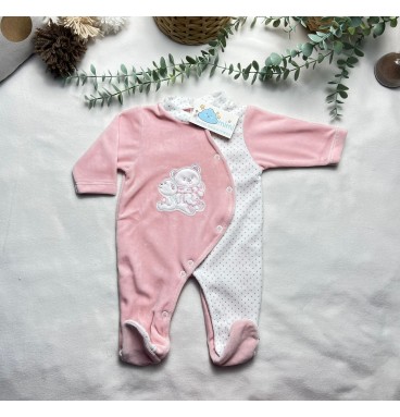 Babygrow Ursinho Cachecol Rosa Velho 