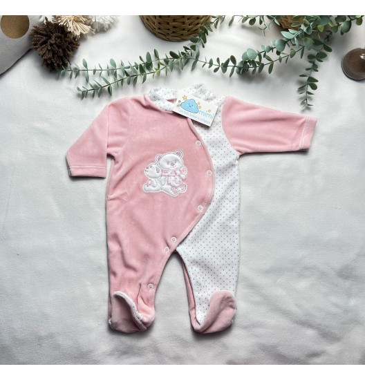 Babygrow Ursinho Cachecol Rosa Velho 