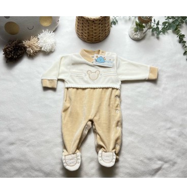 Babygrow Carinha Simples Areia 
