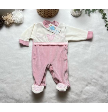 Babygrow Carinha Simples Rosa Velho  