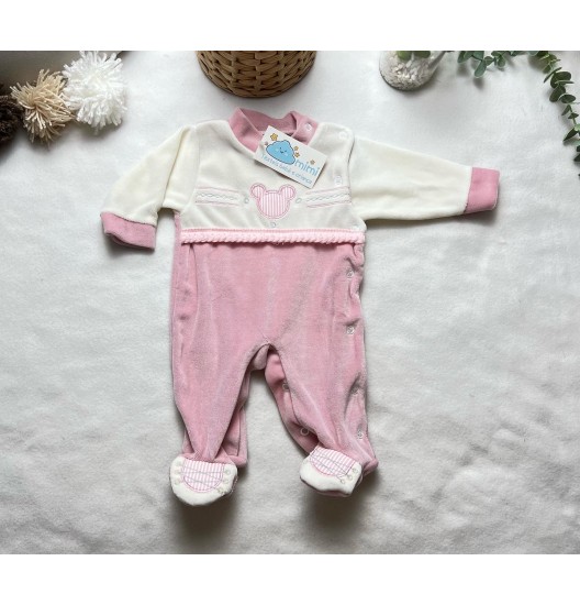 Babygrow Carinha Simples Rosa Velho  