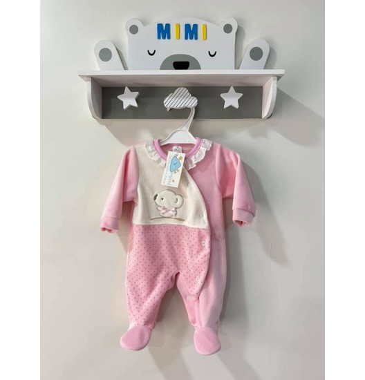 Babygrow Urso Lacinho Rosa 