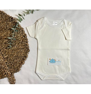 Body Manga Curta Simples Pérola 