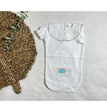 Body Manga Curta Golinha Grande Cinza 