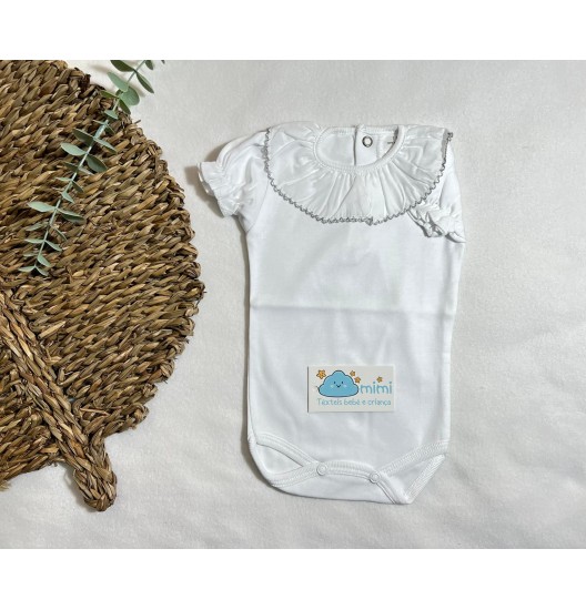 Body Manga Curta Golinha Grande Cinza 