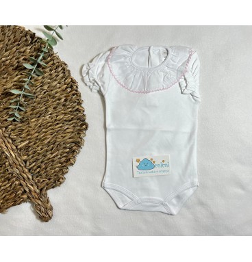 Body Manga Curta Golinha Grande Rosa  