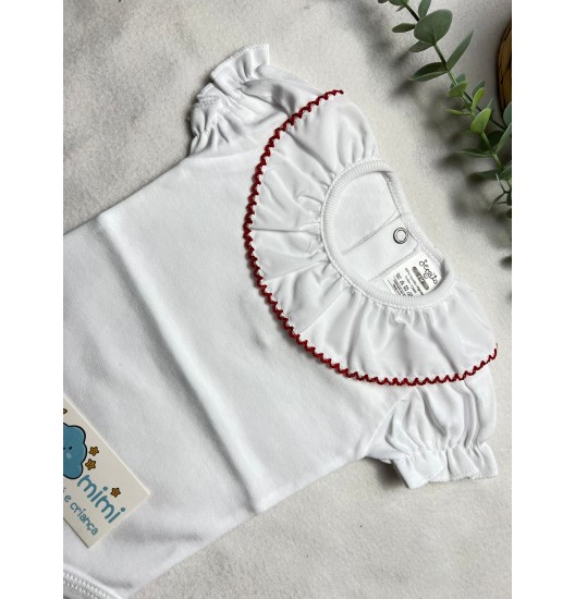 Body Manga Curta Golinha Grande Vermelho 