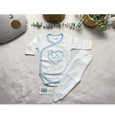 Body + Collant Baby Azul