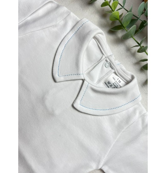 Body Golinha com Risquinha Azul 