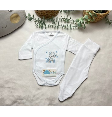 Body + Collant Arco Íris Azul  