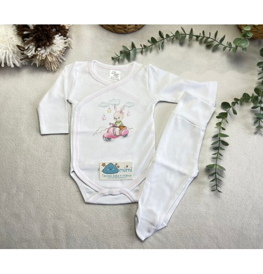 Body + Collant Motinha Rosa  