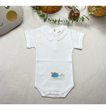 Body Manga Curta Golinha com Risquinha Areia  