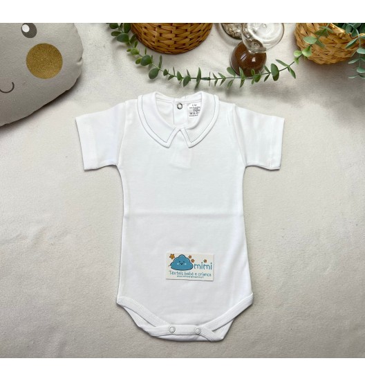 Body Manga Curta Golinha com Risquinha Verde