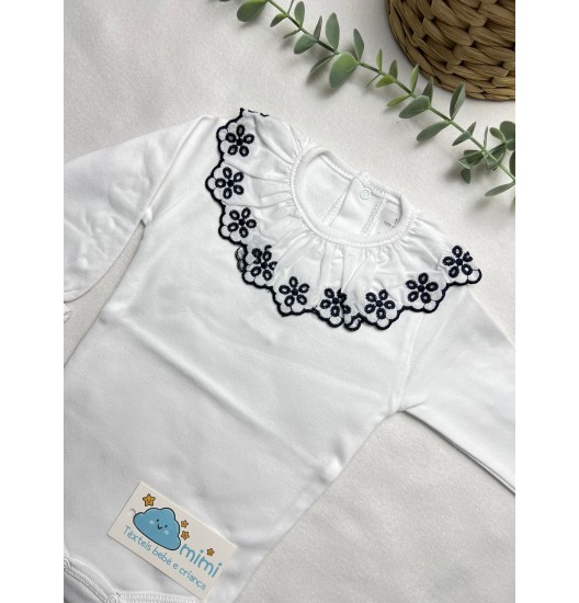 Body Golinha com Renda Marinho  