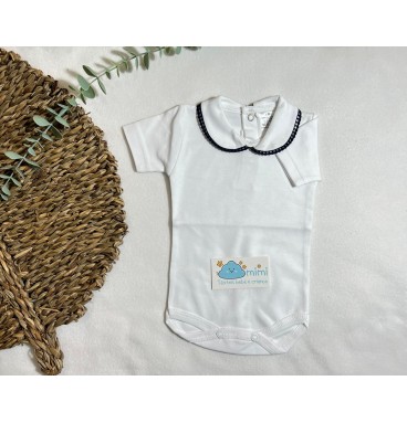 Body Manga Curta Golinha Pequena Marinho  
