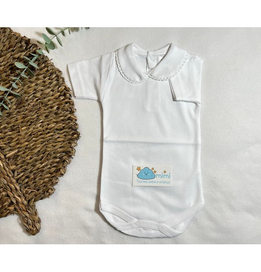 Body Manga Curta Golinha Pequena Branco