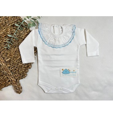 Body Gola com Tracinhos Azul
