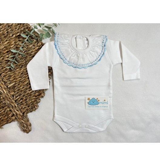 Body Gola com Tracinhos Azul