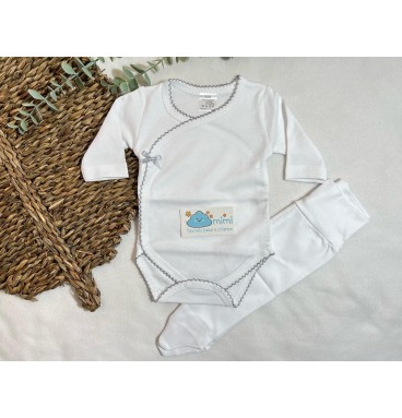 Body + Collant Piqueta Cinza