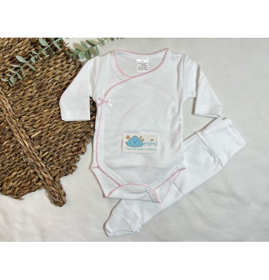 Body + Collant Piqueta Rosa