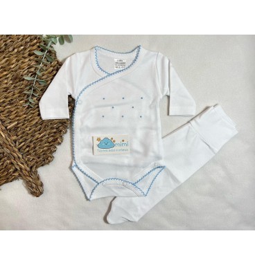 Body + Collant Pintas Azul 