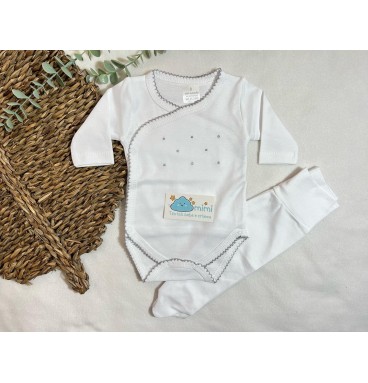 Body + Collant Pintas Cinza