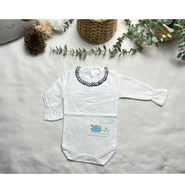 Body Golinha Trabalhada Marinho 