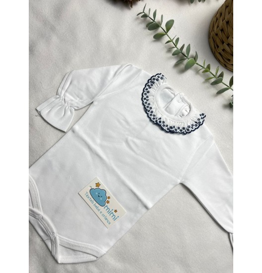 Body Golinha Trabalhada Marinho 