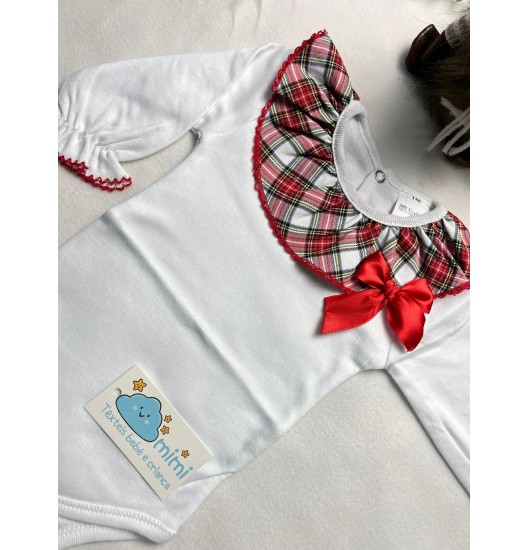 Body Gola Xadrez com Laço 