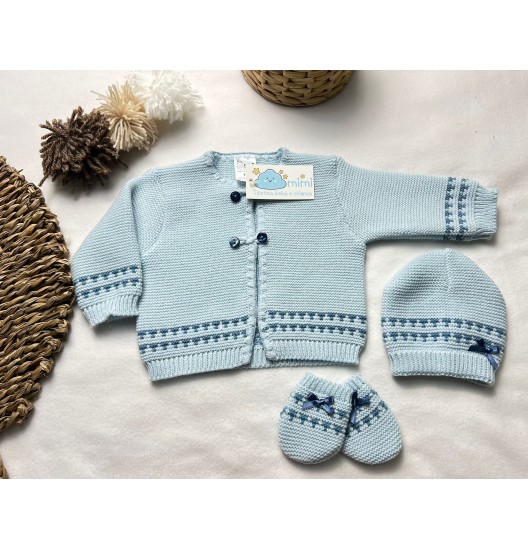 Casaco + Gorro + Luvas Triângulos  