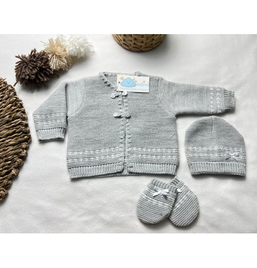 Casaco + Gorro + Luvas Triângulos  