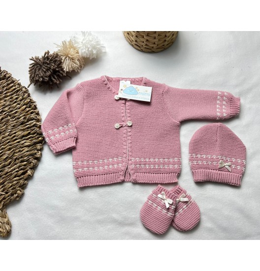 Casaco + Gorro + Luvas Triângulos  