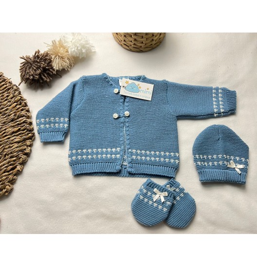 Casaco + Gorro + Luvas Triângulos  