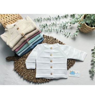 Casaco Malha Riscada  