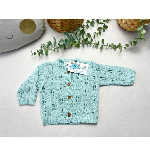 Casaco Espiga Verde Água  