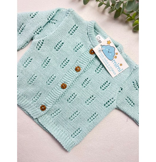 Casaco Espiga Verde Água  