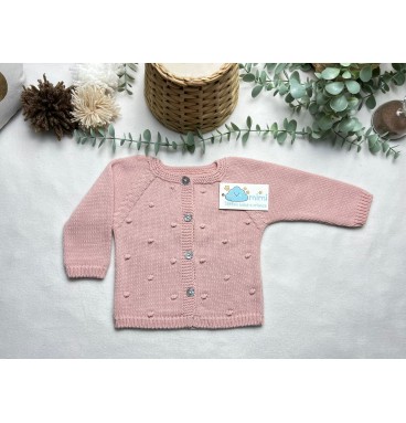 Casaquinho Malha Pompom Rosa Velho  