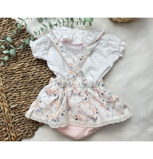 Conjunto Saia 2 Lacinhos Salmão 