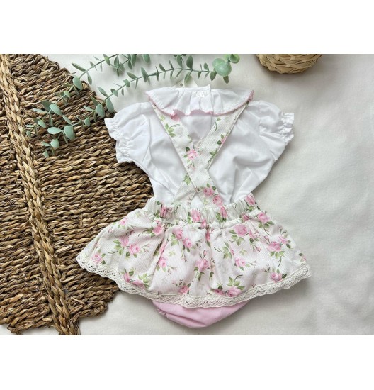 Conjunto Saia 2 Lacinhos Rosa  