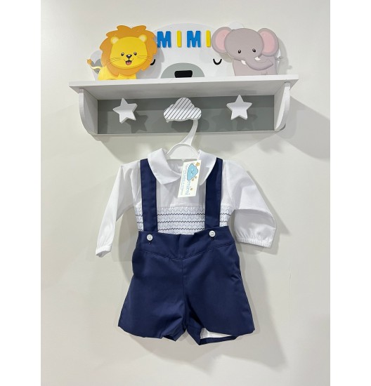 Conjunto Menino Ondas Marinho