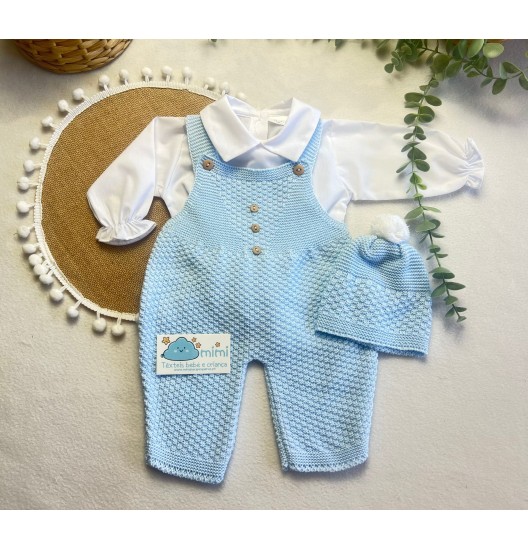 Conjunto Blusa + Jardineira sem Pé  