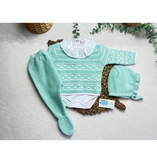 Conjunto Pontinhos Verde Água